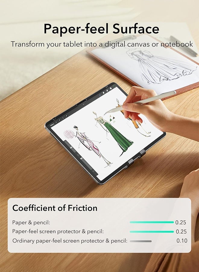 نُوِيق واقي شاشة مغناطيسي بملمس الورق لجهاز iPad Pro مقاس 10.5 بوصة (2017) / iPad Air الجيل الثالث (2019)، للكتابة والرسم كما لو كنت تكتب على الورق، قابل للفصل وإعادة الاستخدام، متوافق مع الأفلام المقواة، مضاد للوهج - Image 5
